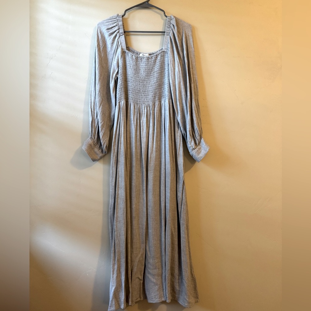Madewell Light Gray Long Sleeve Dress | Medium